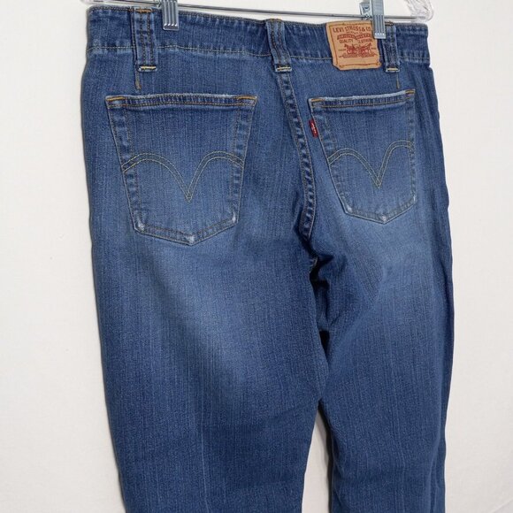 Levis Jeans Women's 10S 525 Boot Cut Blue Stretch Medium Wash Blend Denim - Picture 4 of 12